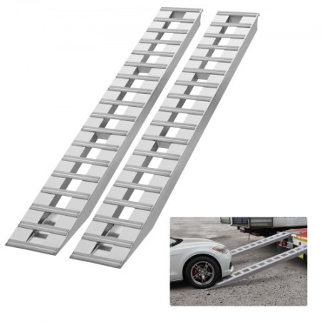 108" x 15" Aluminum Ramps 10000 LBS Capacity Loading Ramps 2PCS