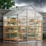 Polycarbonat drivhus 6 x 4 fod udendørs walk-in drivhus til