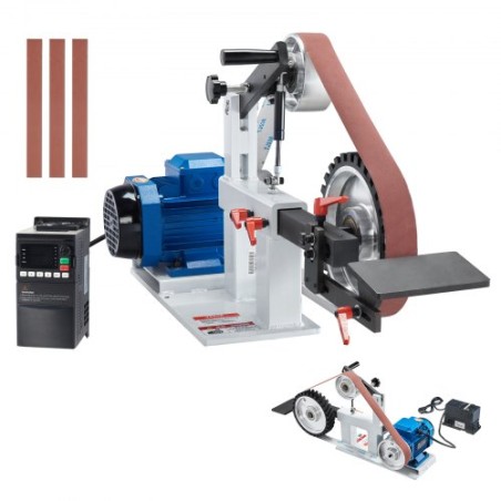 Belt Grinder Sander 72 x 2-Inch Variable Speed with VFD 3 Grinding Moulds