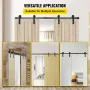 Glidende stalddørhardware-kit, 11ft stalddørsæt, 330 kg bærende