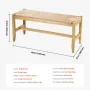 Rattan Bench Wooden Bench 40 Inches til entryway stue &