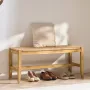 Rattan Bench Wooden Bench 40 Inches til entryway stue &