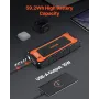 Jump Starter, 3000A Peak, Car Battery Starter Power Pack, Portable Battery Booster with Air Compressor, Jumper Cables, LCD Displ