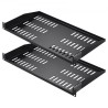 2PCS 1U Server Rack Shelf 10"/254 mm Depth Vented Rack Mount Shelf Tray