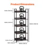 Metal Bookshelf, 5-Tier Tall Industrial Bookshelf, Rustic Display Vintage Storage Bookcase with Open Shelves, Freestanding Displ