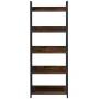 Metal Bookshelf, 5-Tier Tall Industrial Bookshelf, Rustic Display Vintage Storage Bookcase with Open Shelves, Freestanding Displ