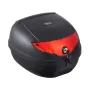 Motorcycle Top Case, Universal Durable PP Material Motorbike Tail Box with Reflective Panel, 24L Waterproof Detachable Motorcycl