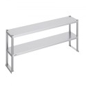 Double Overshelf Stainless Steel Overshelf 2-Tier 12"x60" for Prep Table