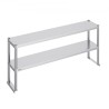 Dobbelt overskridelse af rustfrit stål overshelf 2-lag 12 "x60" til prep-tabel