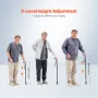 Walking Cane for Man Woman, Folding Walking Stick with 8-Level Adjustable Height & Anti-Slip Tip, Lightweight and Portable Alumi