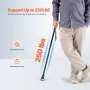 Walking Cane for Man Woman, Folding Walking Stick with 8-Level Adjustable Height & Anti-Slip Tip, Lightweight and Portable Alumi