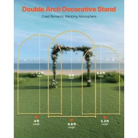 Metal Arch Backdrop Stand Set of 3 Stand with Case Connection for Wedding