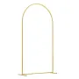 Wedding Arch Backdrop Stand, Set of 3, Metal Stable Stand with Case Connection & Chassis Crossbar Design, Easy-to-Assemble Gold 