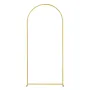 Wedding Arch Backdrop Stand, Set of 3, Metal Stable Stand with Case Connection & Chassis Crossbar Design, Easy-to-Assemble Gold 