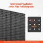 Metalpegboard paneler 4 paneler 24 "x 12" vægarrangør til