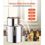 Alcohol Still, 3 Gal / 11.4 L Stainless Steel Water Alcohol Distiller with Copper Coil, Home Brewing Refining Fermentation Kit w
