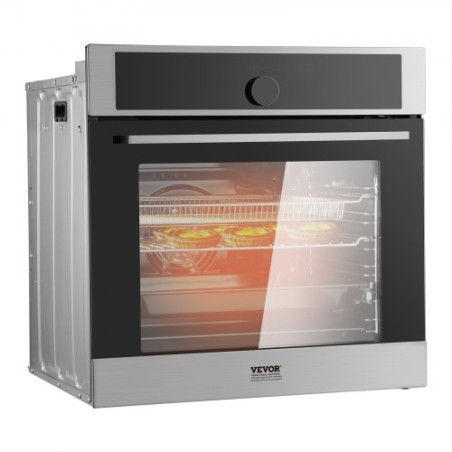 Single Wall Oven 24" Electric Built-in Wall Oven 16 Functions 2.68 Cu. Ft