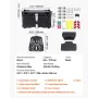 Motorcycle Top Case, Universal Aluminum Alloy Motorbike Tail Box with Leather Lining, 65L Waterproof Detachable Motorcycle Top B