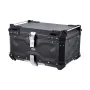 Motorcycle Top Case, Universal Aluminum Alloy Motorbike Tail Box with Leather Lining, 65L Waterproof Detachable Motorcycle Top B