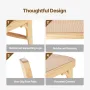Rattan Bench Wood Bench 43,3 inches til entryway stue &