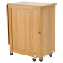 Folding Sewing Table, Multipurpose Sewing Machine Table with Compact Design, Wheels, Shelves, Storage Trays, Wooden Pegs, and Ma