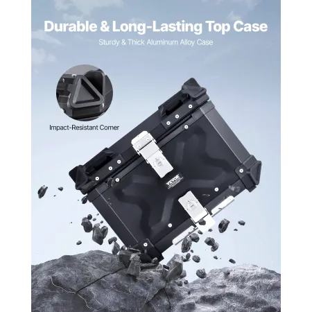 45L Motorcykel Top Case Universal Motorcykelhaleboks med
