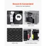 Motorcycle Top Case, Universal Aluminum Alloy Motorbike Tail Box with Leather Lining, 45L Waterproof Detachable Motorcycle Top B