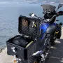 Motorcycle Top Case, Universal Aluminum Alloy Motorbike Tail Box with Leather Lining, 45L Waterproof Detachable Motorcycle Top B