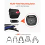 Motorcycle Top Case, Universal Durable PP Material Motorbike Tail Box with Reflective Panel, 48L Waterproof Detachable Motorcycl