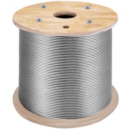 316 Stainless Steel Cable 1/8" 1x19 Steel Cable Wire Rope 150M/500FT Cable Railing Transport Wire Rope Cable for Railing