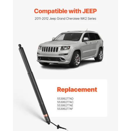Bagerste Liftgate Strut venstre kompatibel med 2011-2012 Grand
