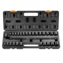 Impact Sockets Set 29pcs 6-Point 3/8in Drive Bit Ratchet Tool Kit Case