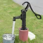 Antique Well Hand Pitcher Pump, 6.7 m(22ft) Maximum Lift, Cast Iron Manual Hand Water Pump with Ergonomic Handle NPT31.8 mm(1-1/