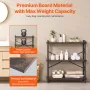 Metal Bookshelf, 3-Tier Industrial Bookshelf, Small Rustic Storage Display Bookcase with Open Shelves, Freestanding Display Vint