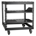 9U 4 Post Open Frame Server Rack Network kabinet 23 ''-40 '' Justerbar