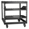 9U 4 Post Open Frame Server Rack Network kabinet 23 ''-40 '' Justerbar