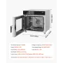 Commercial Convection Oven, 58L Conventional Oven Countertop, 2800W 4-Tier Toaster Oven with Tempered Glass Door, Wire Racks Cli