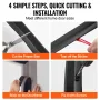 Garage Door Seal Top and Sides Seal Strip, 20 FT Universal Weather Stripping Replacement Soft and Hard Composite, Weatherproofin