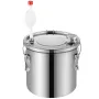 Alcohol Still, 3 Gal / 11.4 L Stainless Steel Water Alcohol Distiller with Coil Cooling, Home Brewing Refining Fermentation Kit 