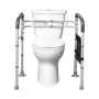 Toilet Safety Rail, 300 LBS Foldable Toilet Seat with Non-Slip Handles, Portable Versatile Toilet Handrails with Reinforced Alum
