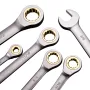 Combination Wrench Set, 24-Piece Ratcheting Wrench Set with Organizer Rack, Cr-V Steel Wrench Set SAE 1/4" to 7/8", Metric 8 mm 