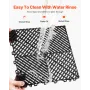 Interlocking Drainage Mat, 12” x 12” Modular Interlocking Cushion, 55 Pcs Splicing Drainage Mats, Non-Slip Black PP Drainage Flo