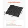 Interlocking Drainage Mat, 12” x 12” Modular Interlocking Cushion, 55 Pcs Splicing Drainage Mats, Non-Slip Black PP Drainage Flo