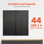 Metal Pegboard Panels, 32" x 16" Pegboard, 2 Panels, Heavy Duty Steel Peg Board Wall Organizer, for Living Room Garage Tool Stor