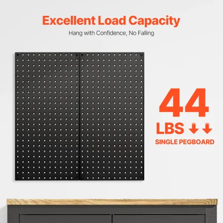 Metalpegboard paneler 2 paneler 32 "x 16" vægarrangør til