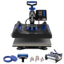8 I 1 Heat Press Machine 15x15 i 30 oz tumbler Press T-shirts Black+Blue