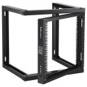 9U Wall Mount Rack 150 lbs/68.04 kg Open Frame Server Network Rack Black