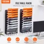 File Wall Rack, Two-Piece 10 Pockets Mesh Wall File Holder, Wall Mounted Magazine Mail Paper & Document Storage Folder, Metal Wa