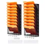 File Wall Rack, Two-Piece 10 Pockets Mesh Wall File Holder, Wall Mounted Magazine Mail Paper & Document Storage Folder, Metal Wa
