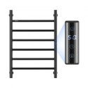6 Bars Towel Warmer Rack Wall Mounted Heated Towel Rack for Bathroom Black